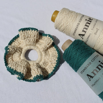 Buy sea-salt [Crochet Kit] Cotton Scrunchie - Annie Yarn