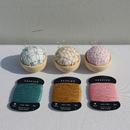 [Sashiko Kit] Wooden Bowl Pincushion - 3 Pattern Options-7