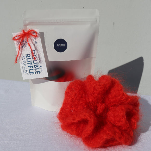 Double Ruffle Scrunchie Kit (Scarlet)