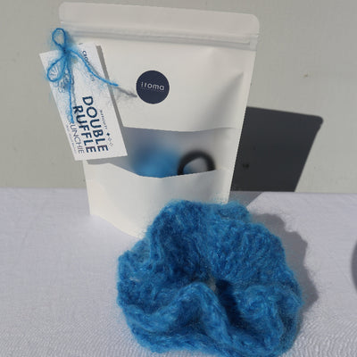 Double Ruffle Scrunchie Kit (Sky Blue)