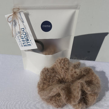 Double Ruffle Scrunchie Kit (Beige)
