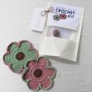[Crochet Kit] Flower Coaster Set - Wash Cotton Yarn-5