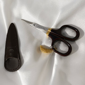 Small Scissors with Lacquered Handles (Tamenuri) - Itoma Japanese Craft Studio
