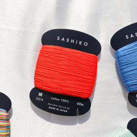 Buy vermilion Sashiko Thread Card - Thin