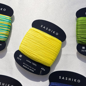 Buy lemon Sashiko Thread Card - Thin
