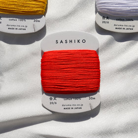 Buy vermilion Sashiko Thread Card - Thick
