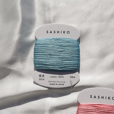 Buy water-blue Sashiko Thread Card - Thick