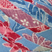 Light Blue with Red Floral Pattern