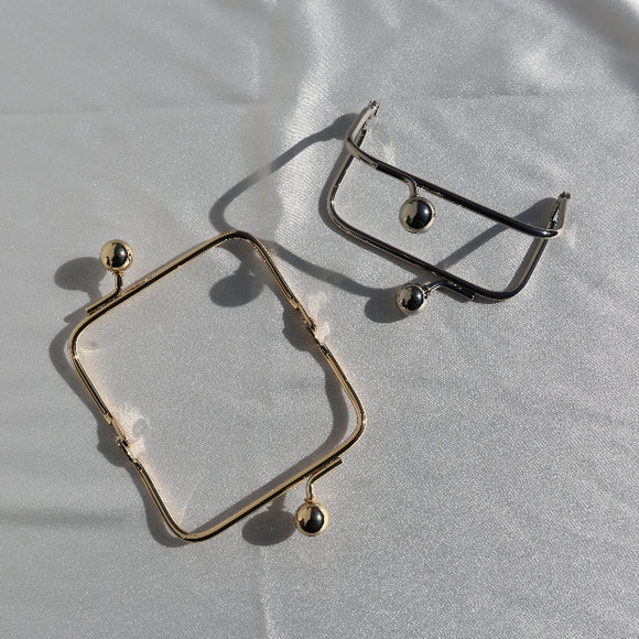 Crochet-On Coin Purse Clasp Frame gold &silver