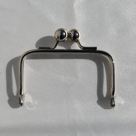 Crochet-On Coin Purse Clasp Frame silver