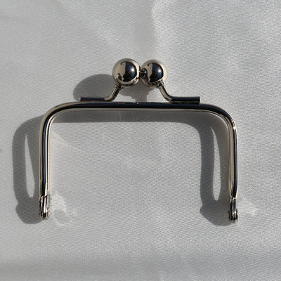 Crochet-On Coin Purse Clasp Frame silver