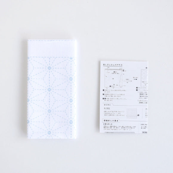 DARUMA Sashiko Dishcloth Kit (Printed Fabric) items included