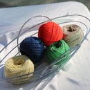 Linen Ramie Cotton yarns in a basket
