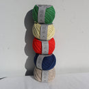Linen Ramie Cotton yarns stacked