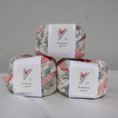 White with House and Floral Pattern Chirimen
