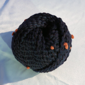 pompom navy x orange