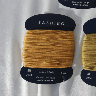 sashiko brown gold