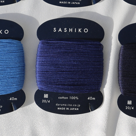 sashiko navy blue
