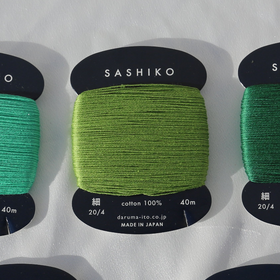 sashiko spring green