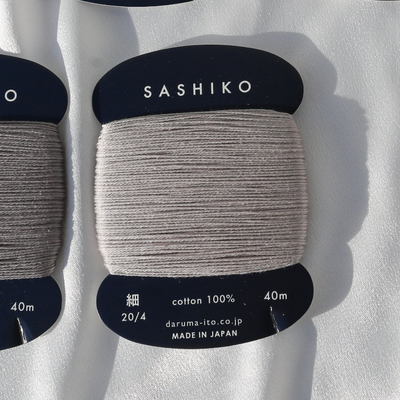 sashiko white grey